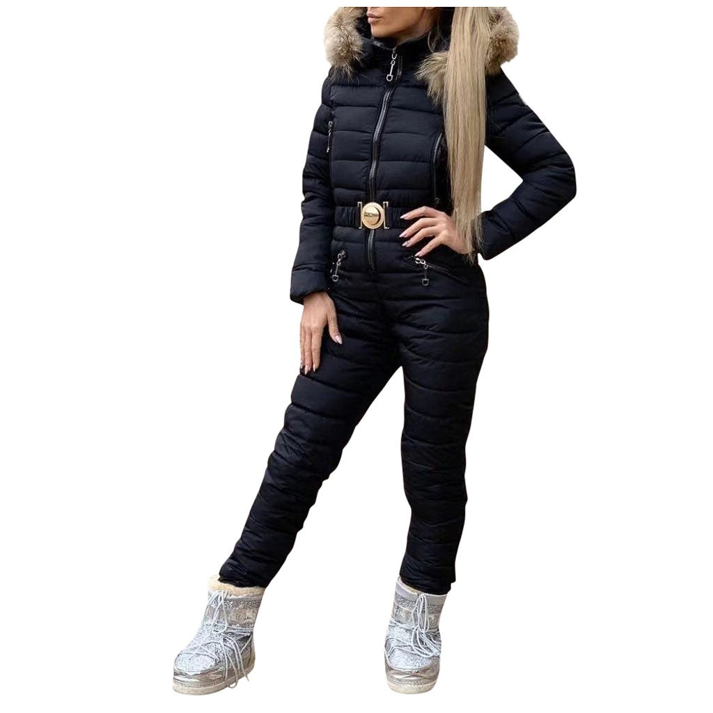 Ladies' One-Piece Cotton Ski Suit and Jumpsuit Set